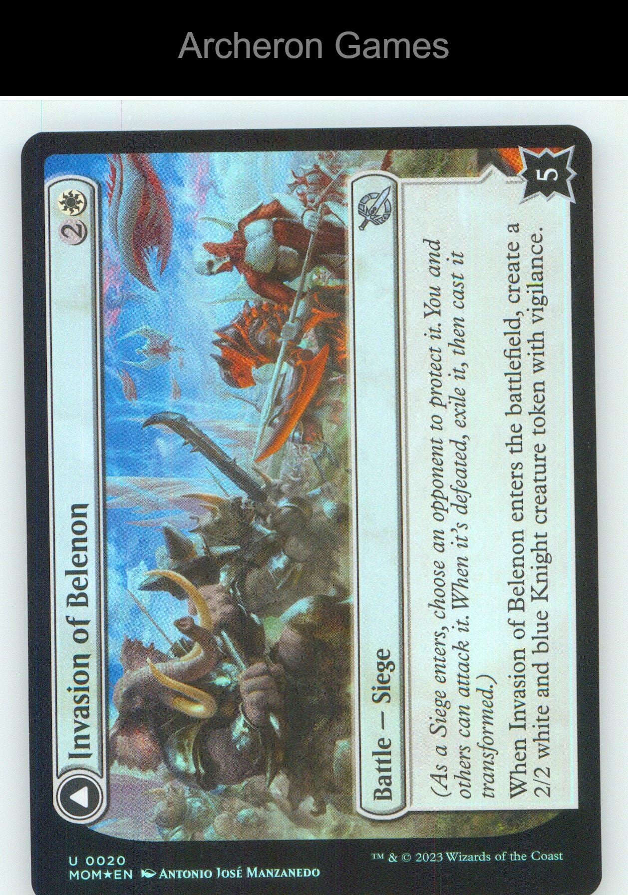 Invasion of Belenon MOM 20 UC MTG Card NM/EX+ Foil