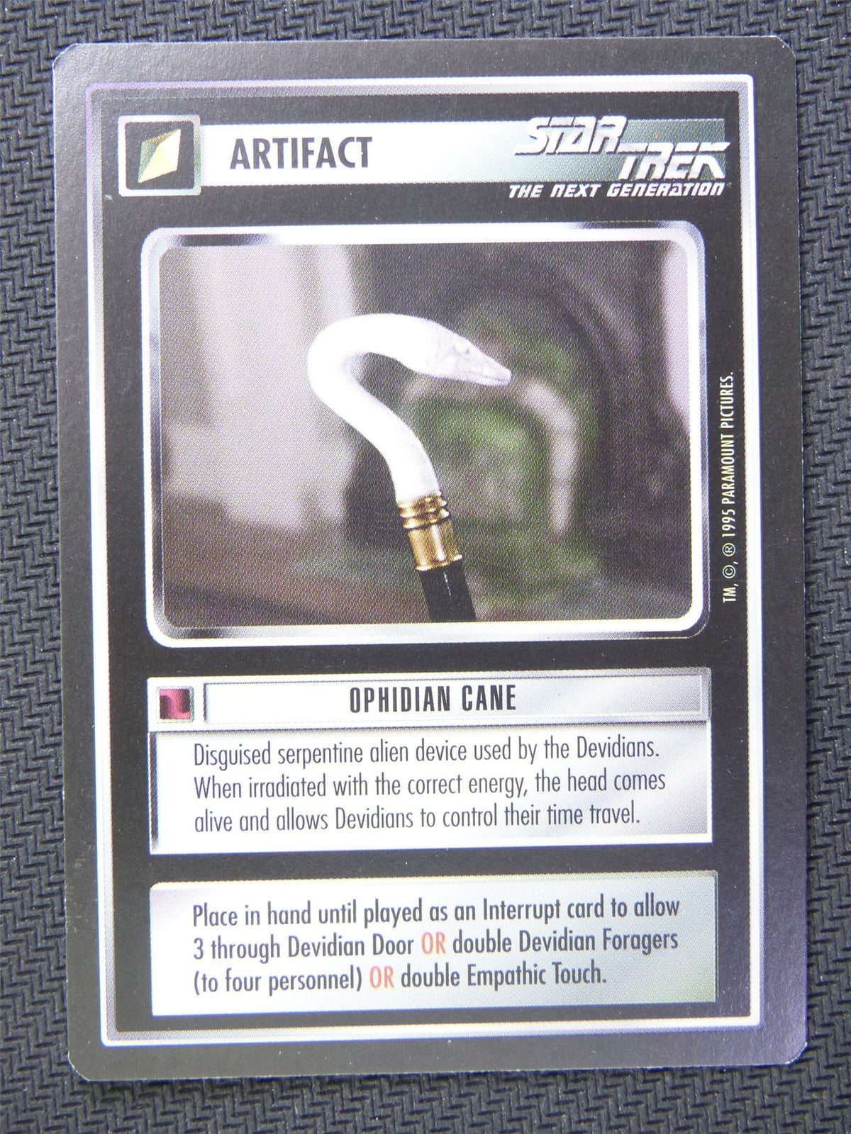Artifact Ophidian Cane - Star Trek Card Next Gen #5CC