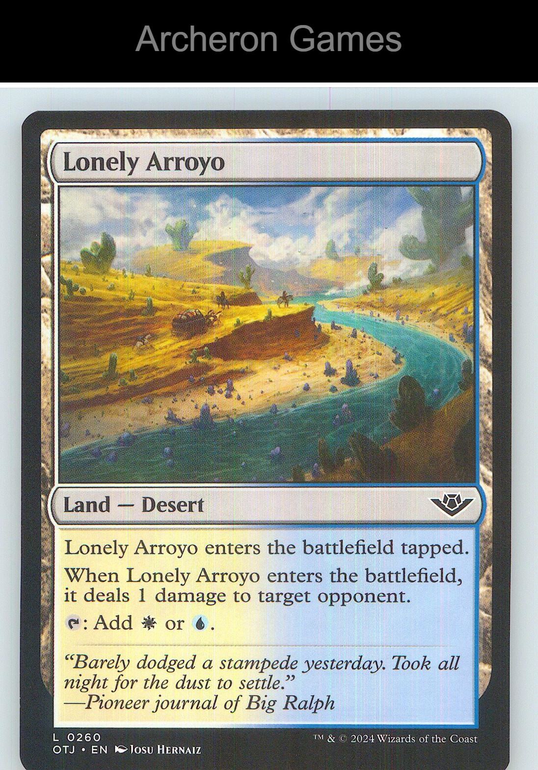 Lonely Arroyo OTJ 260 Land MTG Card NM/EX+
