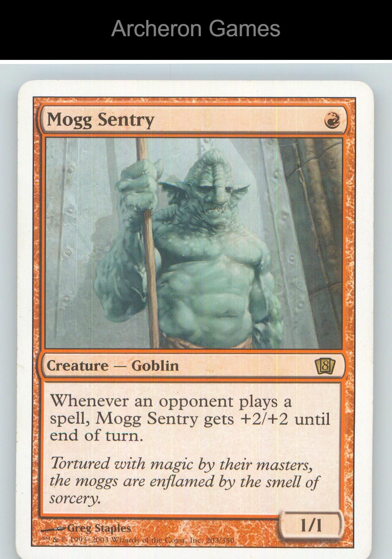 Mogg Sentry 8ED 203 R MTG Card NM/EX+