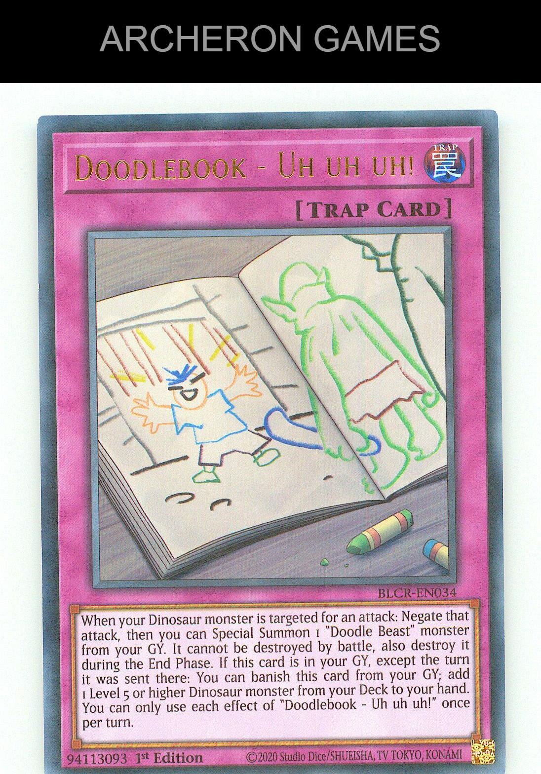Doodlebook - Uh uh uh! UR YUGIOH Card 1st Edition