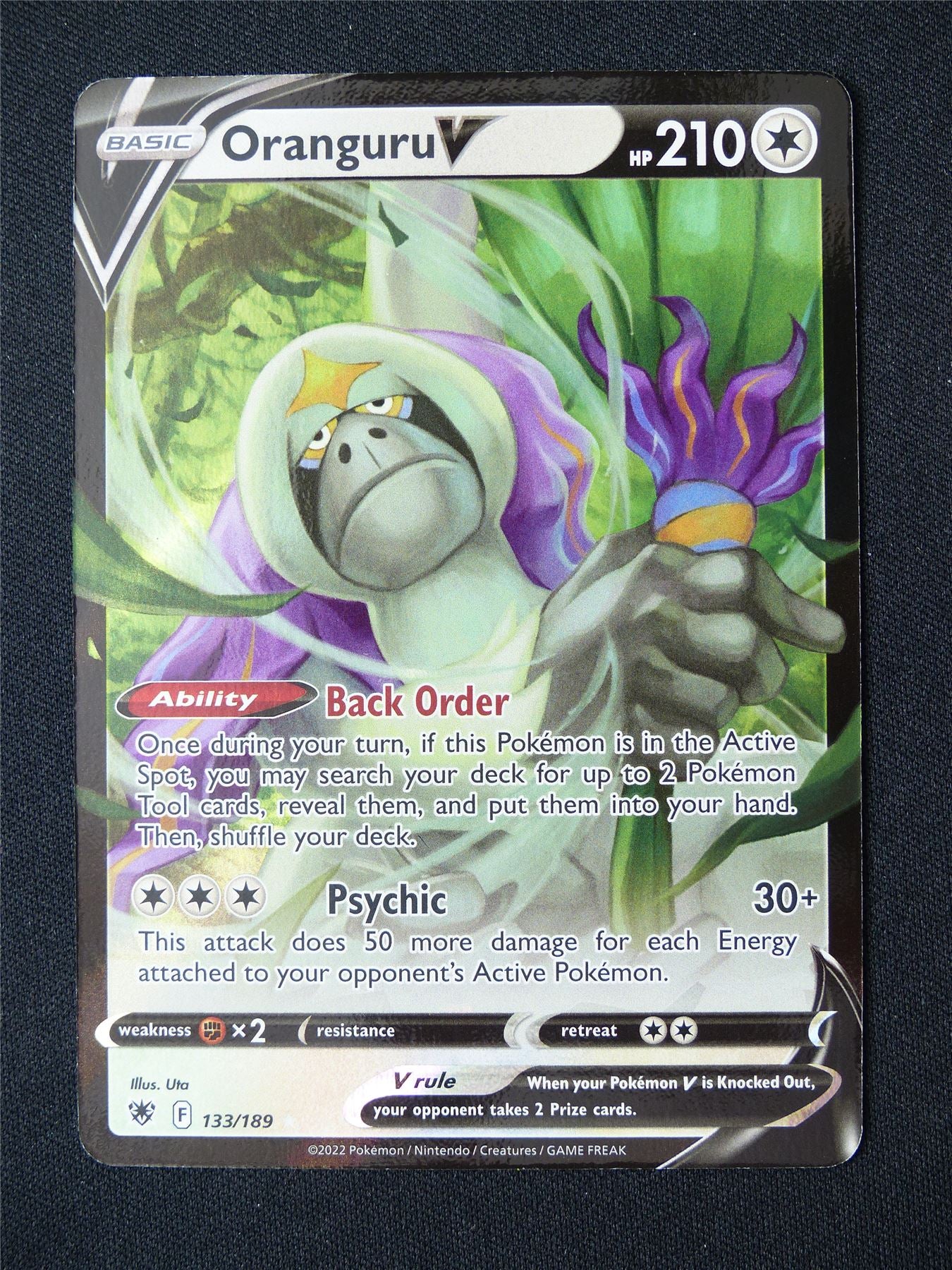 Oranguru V 133/189 Holo - Pokemon Card #8TD