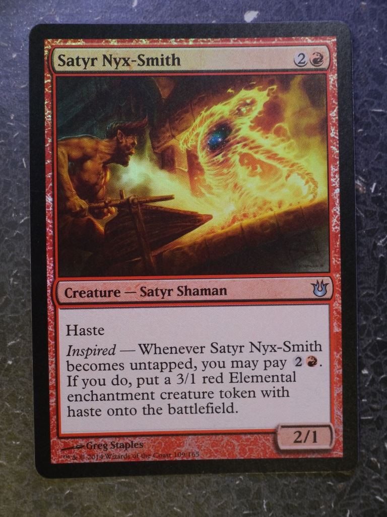 MTG Cards: SATYR NYX-SMITH FOIL # 5D56