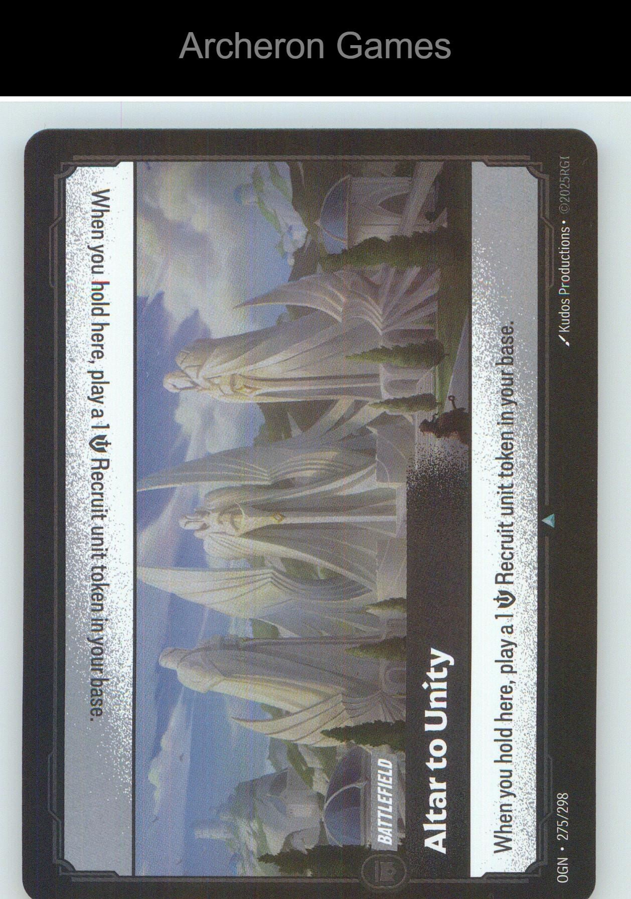 Altar to Unity OGN 275/298 UC Origins Riftbound Card