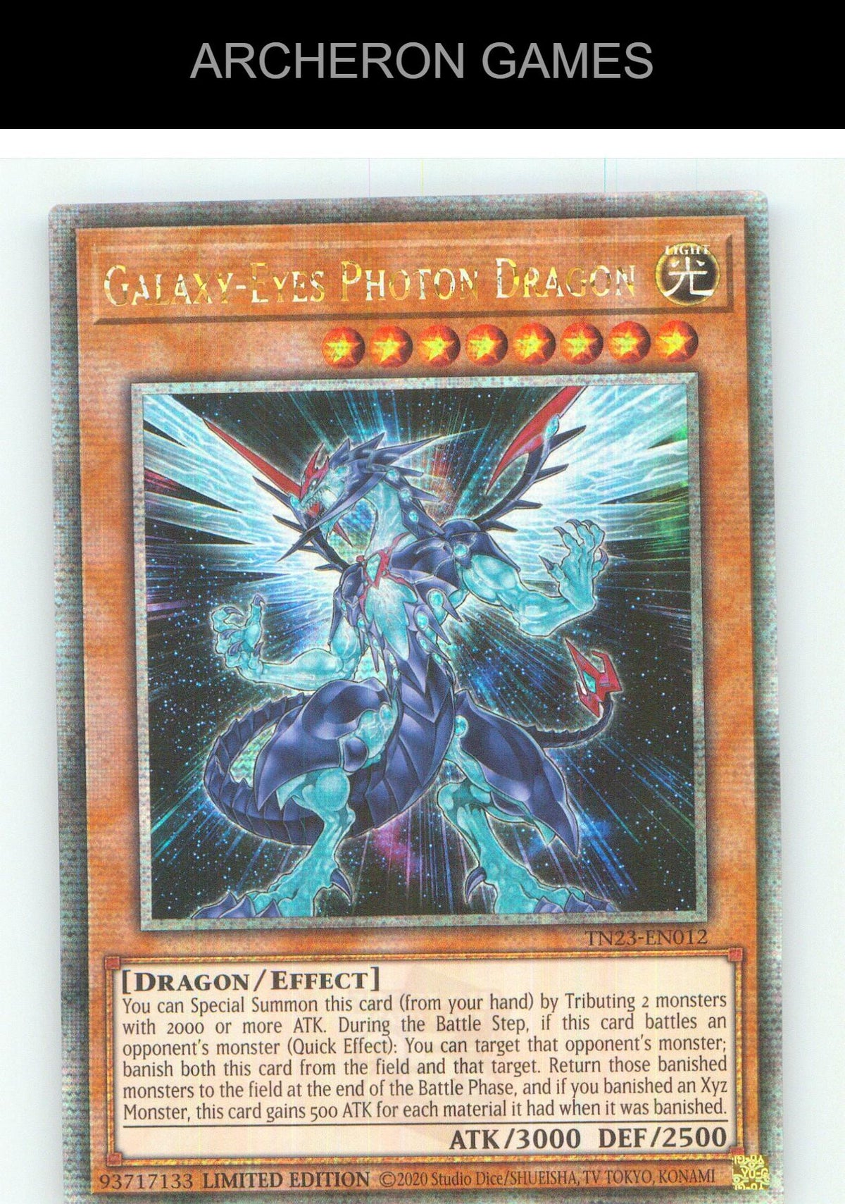 Galaxy-Eyes Photon Dragon (Quarter Century Secret Rare) YUGIOH Card Limited