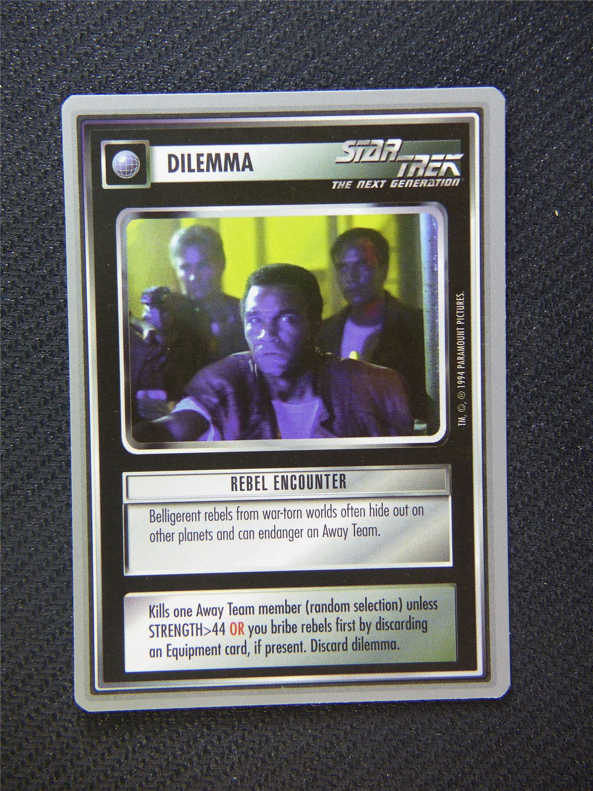 Dilemma Rebel Encounter - Star Trek Silver Border Card Decipher #2E0