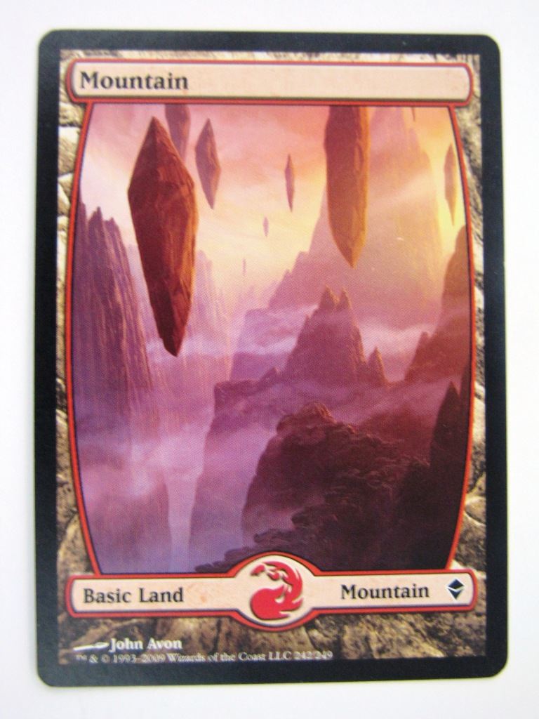 MTG Magic Cards: FULLART MOUNTAIN: Zendikar # 4J12