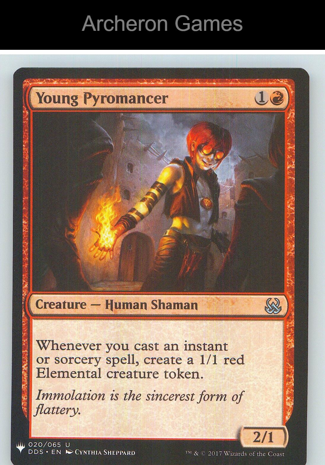 Young Pyromancer DDS 20 UC MTG Card NM/EX+