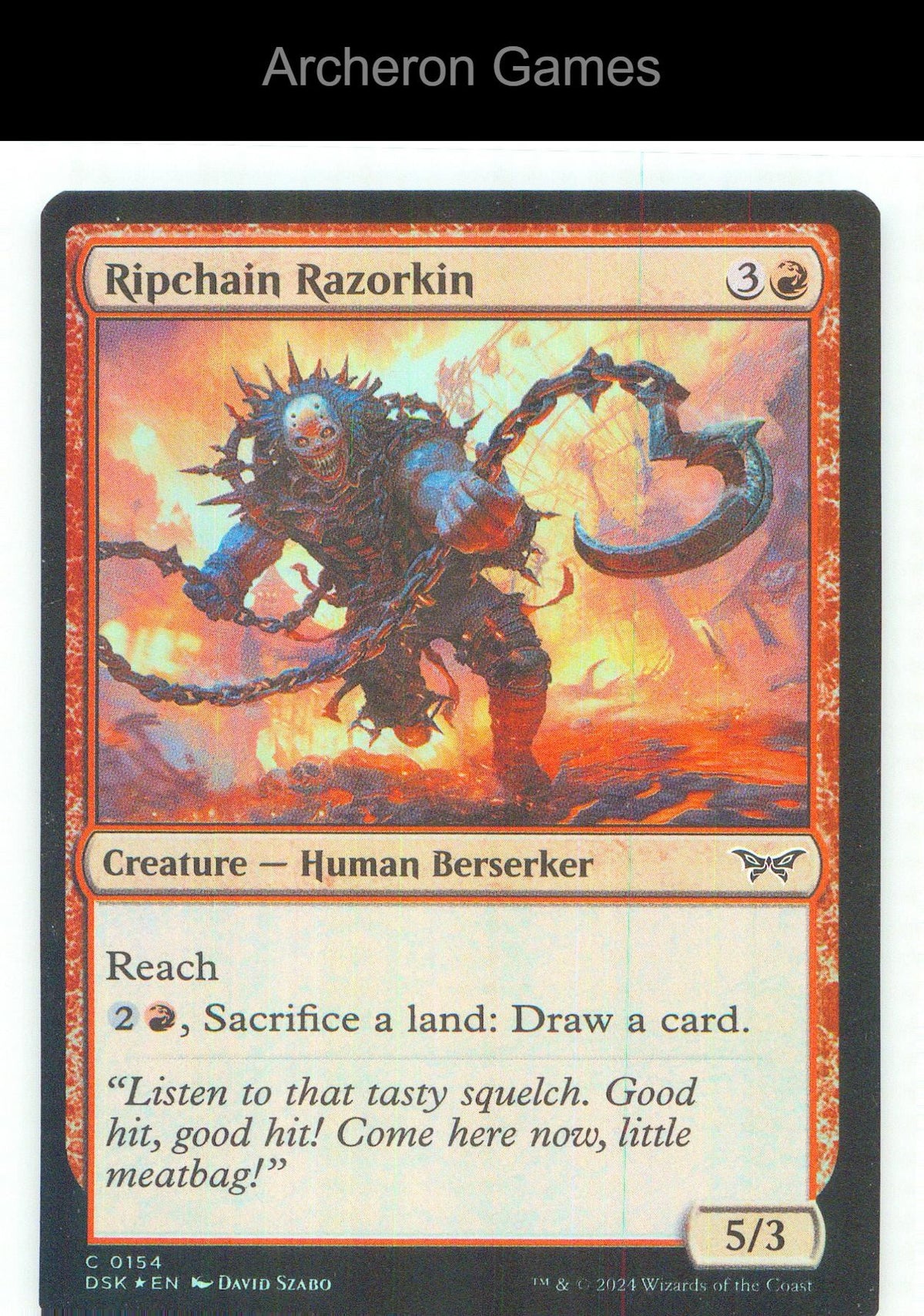 Ripchain Razorkin DSK 154 C MTG Card NM/EX+ Foil