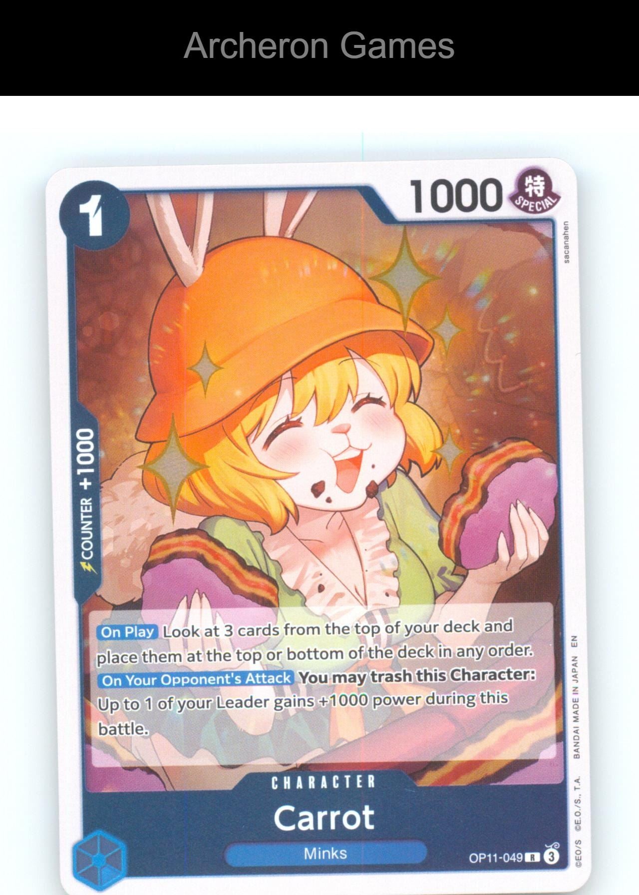 Carrot OP11-049 R One Piece Card NM/EX+ Foil