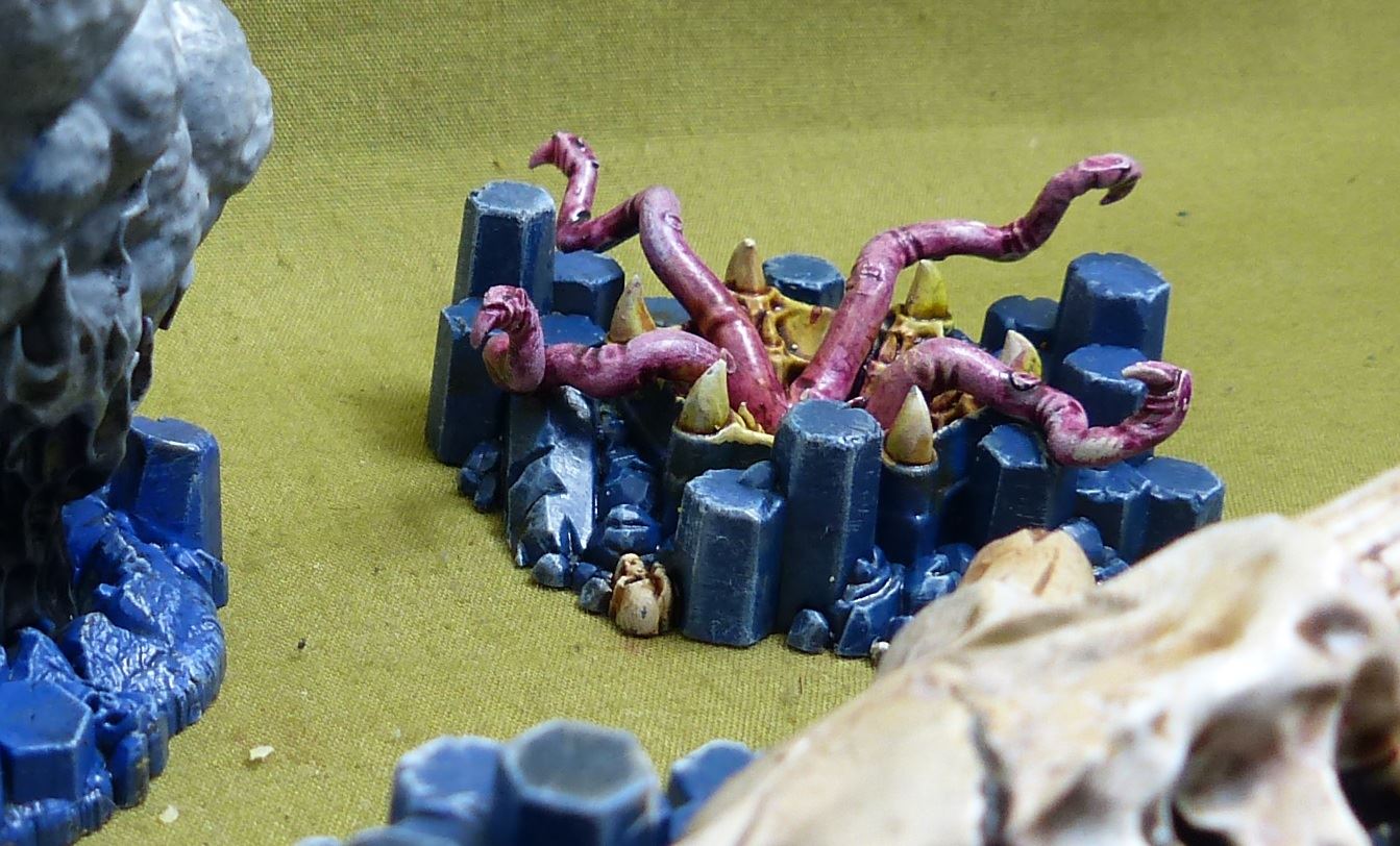 War Cry Scenery Skull Lava Tentacles etc painted - Warhammer War Cry #2OQ