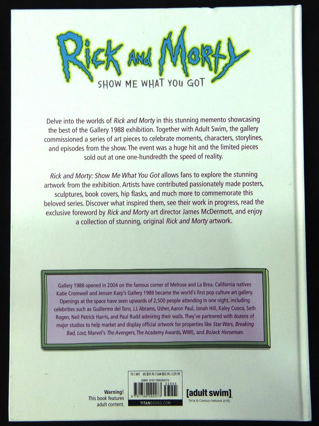 Rick and Morty: The Gallary 1989 - Hard back - Titan Books #33H