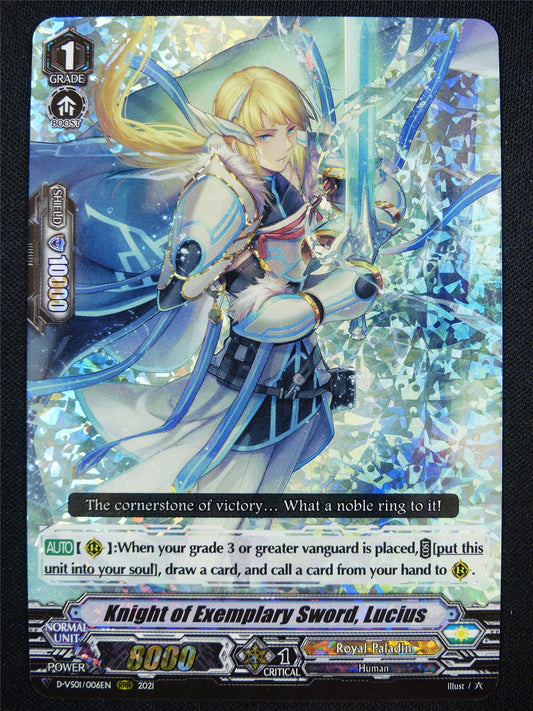 Knight of Exemplary Sword Lucius D-VS01 RRR - Vanguard Card #24M