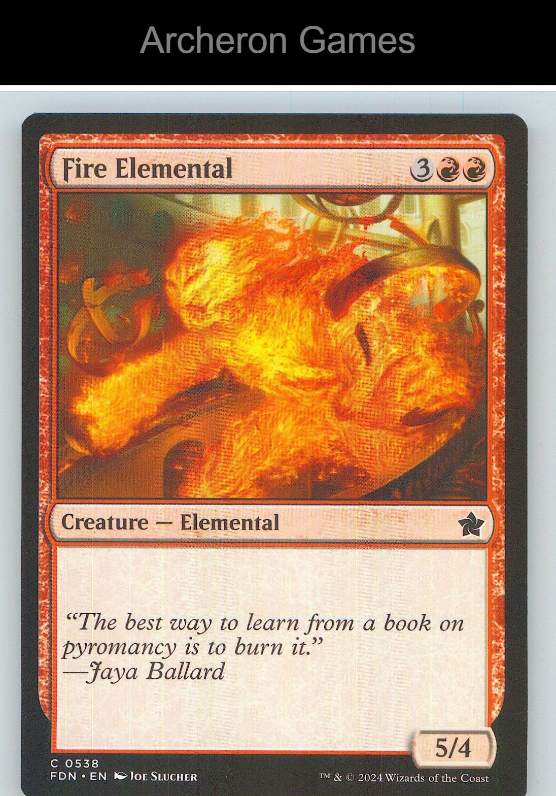 Fire Elemental FDN 538 C MTG Card NM/EX+