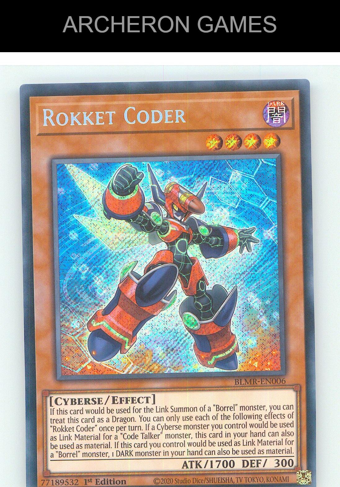 Rokket Coder SEC YUGIOH Card 1st Edition