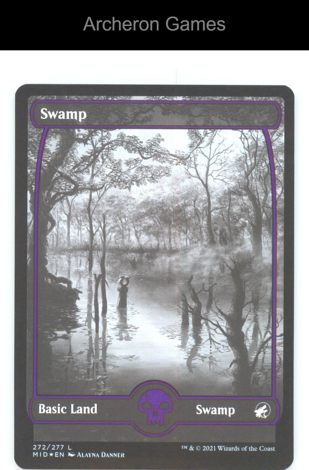 Swamp (272) MID 272 Land MTG Card Innistrad: Midnight Hunt Foil