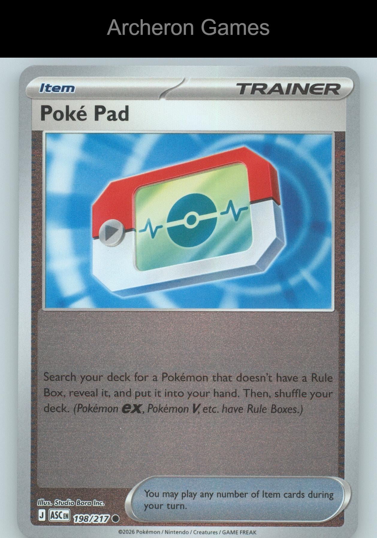Pokemon Card Poke Pad ASC 198/217 C Ascended Heroes Reverse Holo