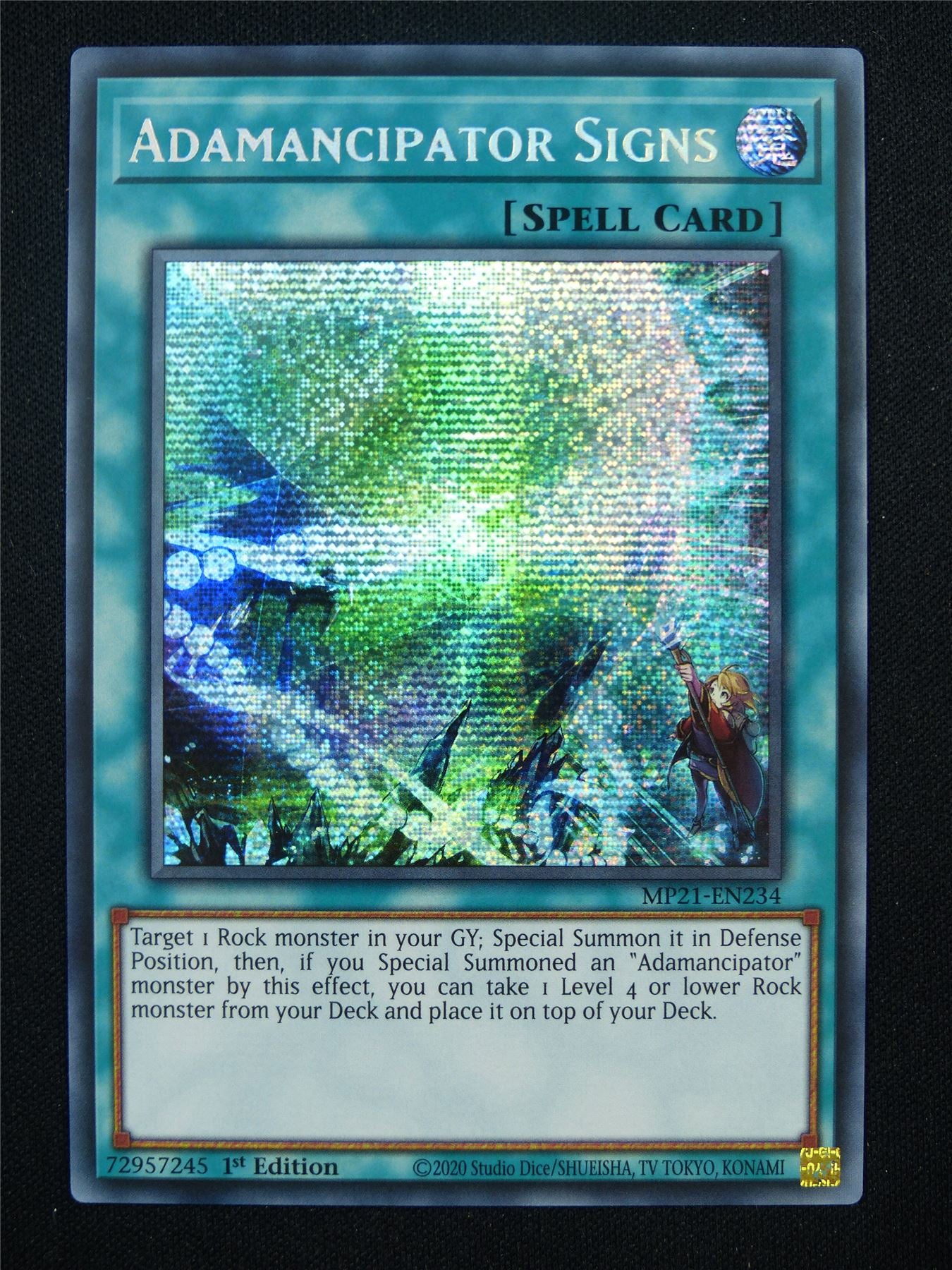 Adamancipator Signs MP21 Secret Rare - 1st ed Yugioh Card #153 Adamancipator Signs MP21 Secret Rare - 1st ed Yugioh Card #153