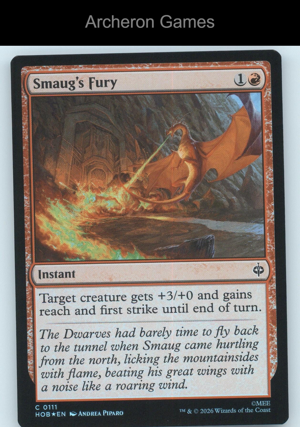 Smaug's Fury HOB 111 C MTG Card The Hobbit