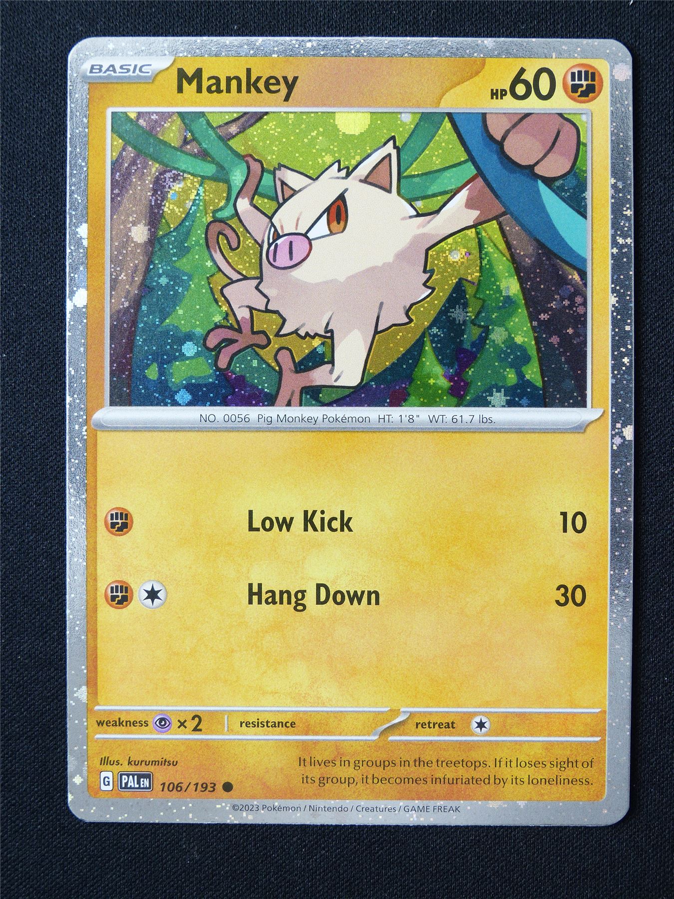 Mankey 106/193 Holo - Pokemon Card #6P1