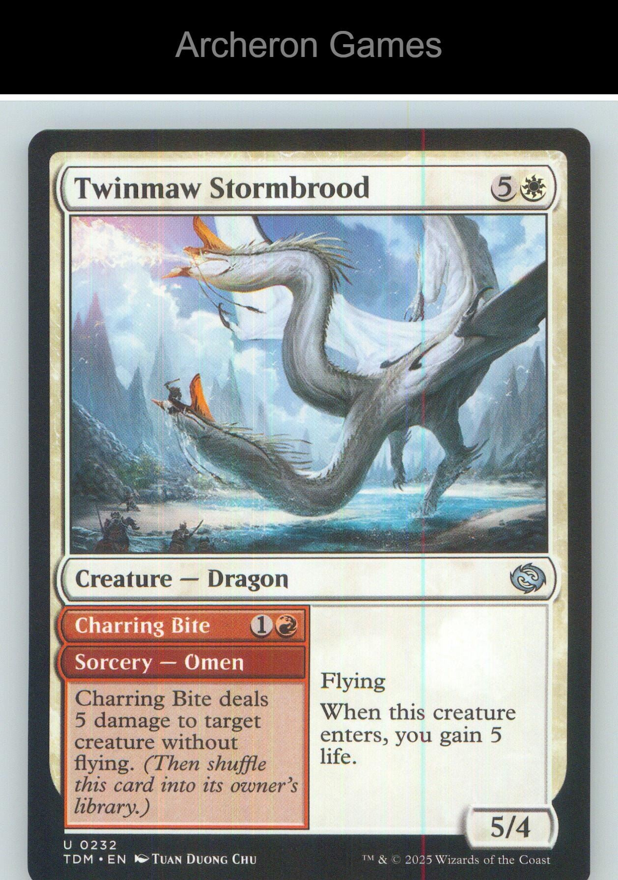 Twinmaw Stormbrood TDM 232 UC MTG Card NM/EX+