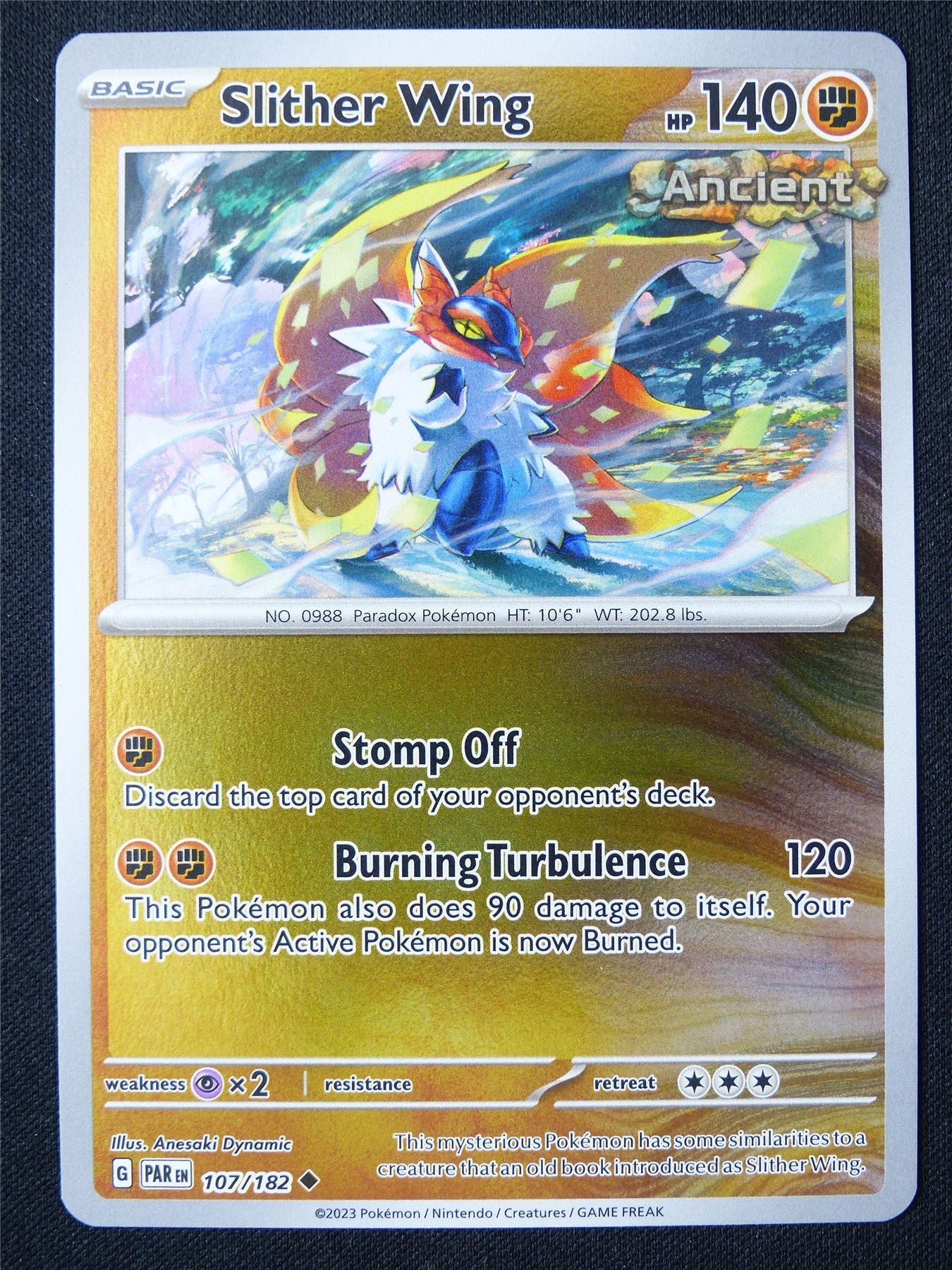 slither wing pokemon card value Shrouded Fable Uncommon #26 203/182 / Illustration Rare Card Type / HP / Stage Slither Wing 051/182 Holo Rare