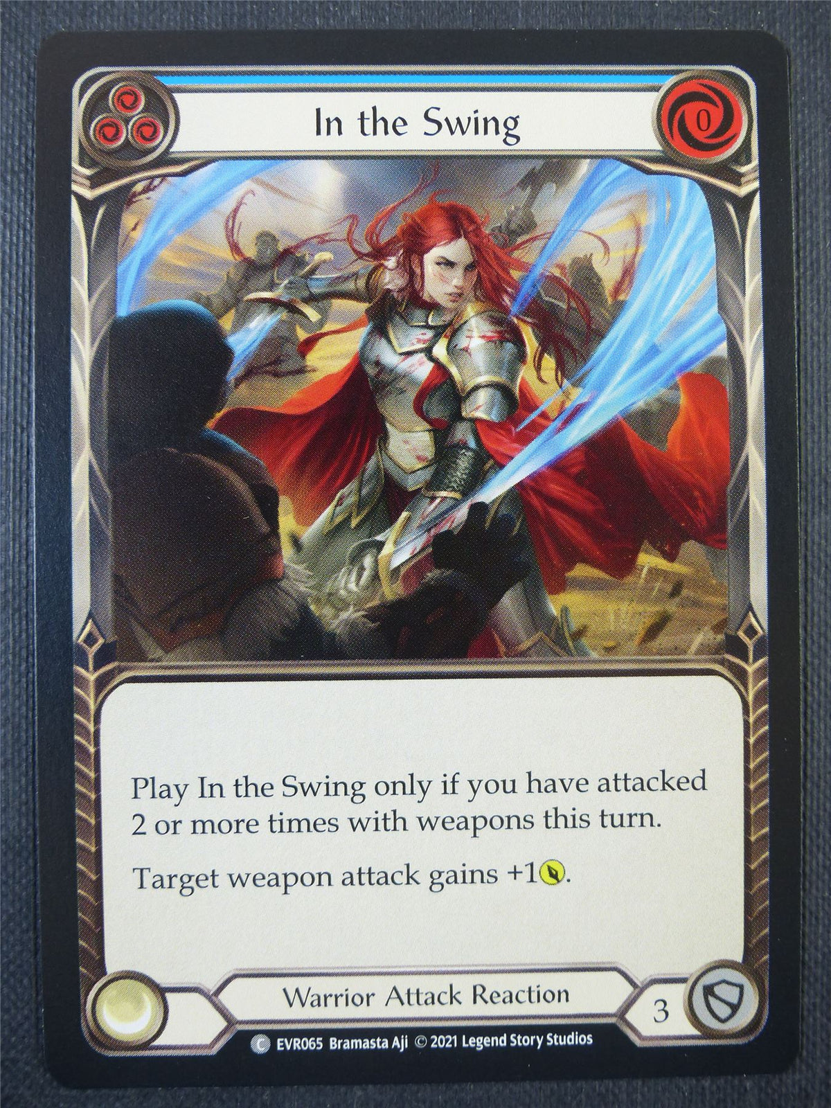 In the Swing Blue - 1st ed Everfest - Flesh & Blood Card #6E1