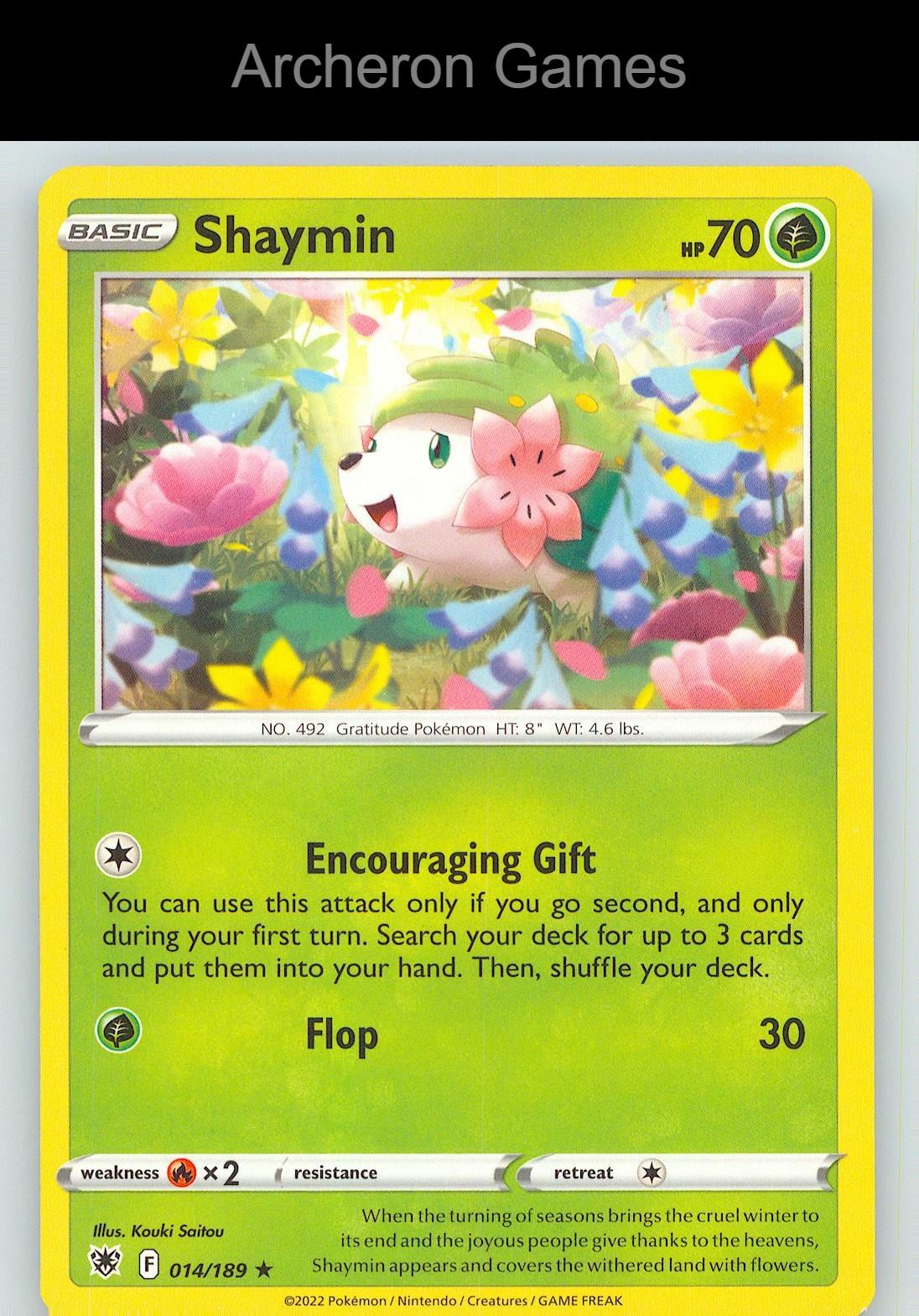 Pokemon Card Shaymin ASR 014/189 R Astral Radiance