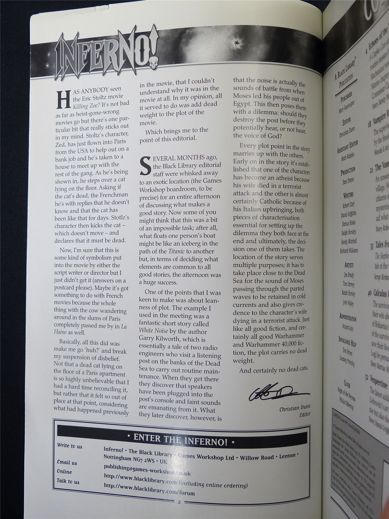 Inferno! Tales of Fantasy and Adventure #41 - Workshop Black Library Publication #1NR