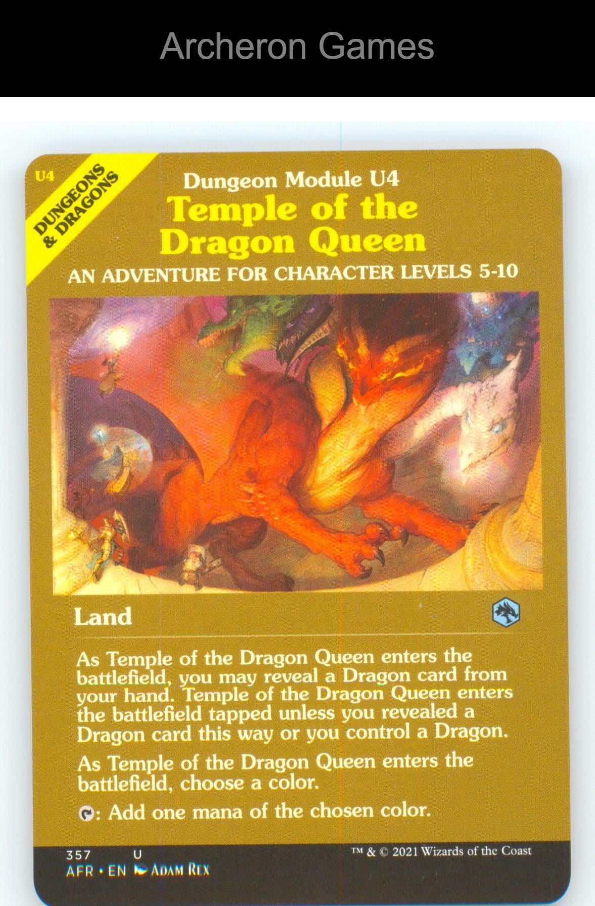 Temple of the Dragon Queen (Dungeon Module) AFR 357 MTG Forgotten Realms