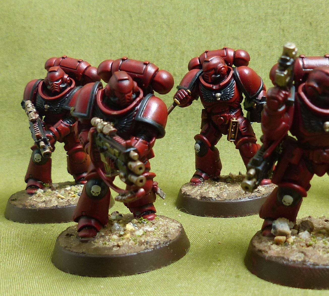 Intercessor Squad set of 5 painted - Blood Angels - Warhammer 40K #5C