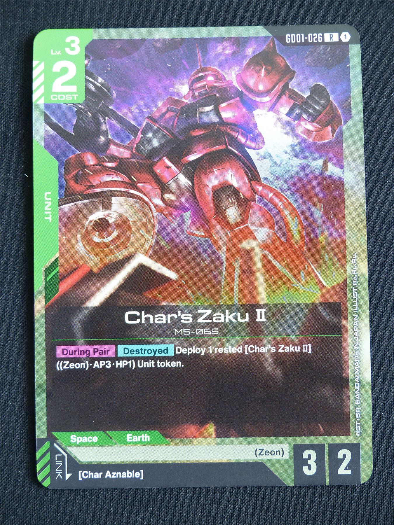Char's Zaku II GD01-026 R - Gundam Card #5F8