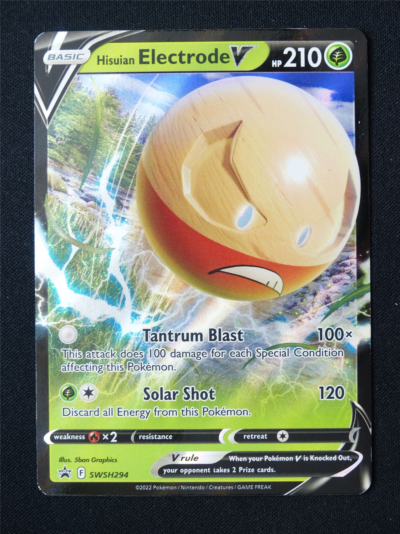 hisuian electrode pokemon card value Hisuian Electrode V SWSH294 Promo Holo
