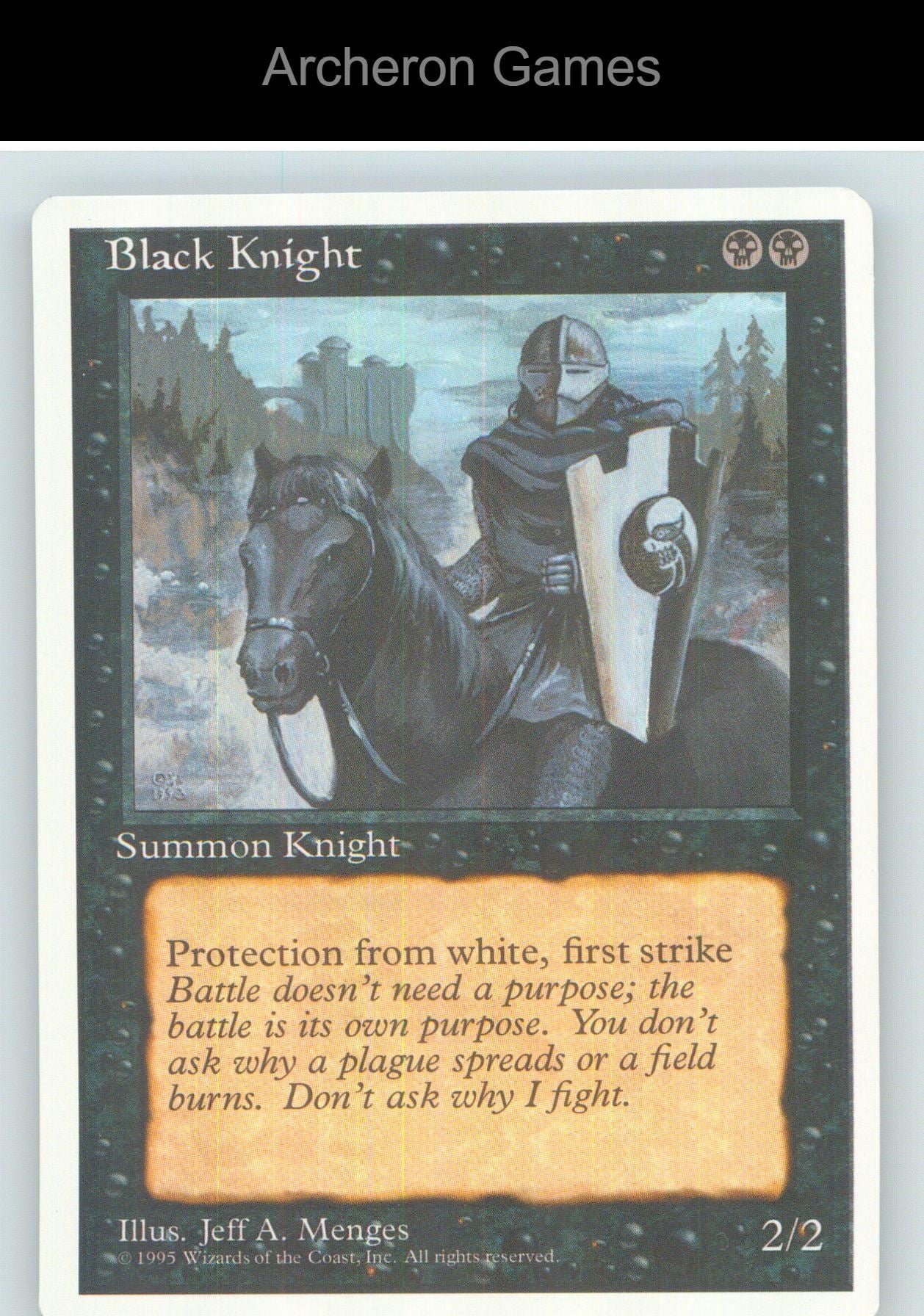 Black Knight SUM 95 UC MTG Card NM/EX+