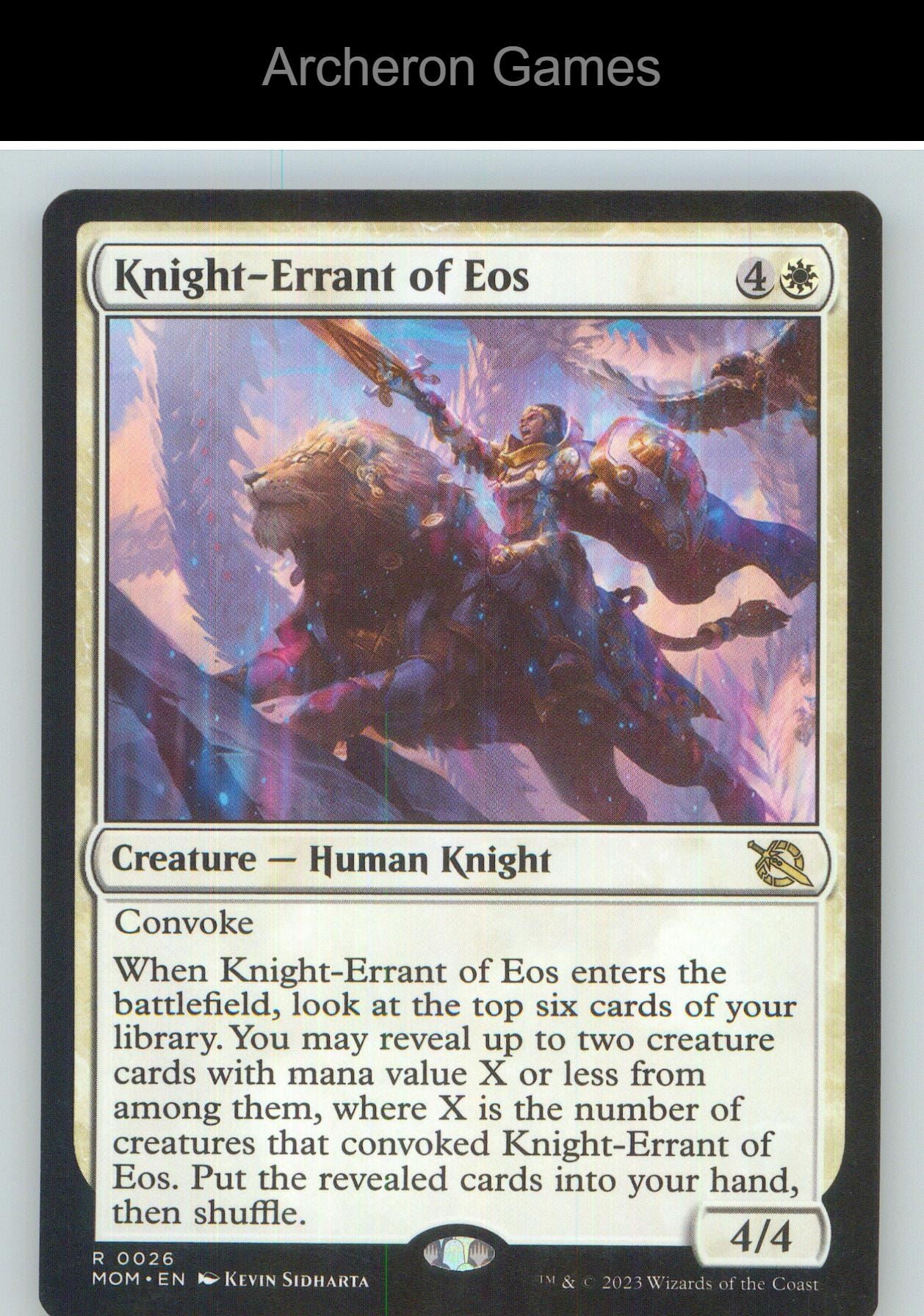 Knight-Errant of Eos MOM 26 R MTG Card NM/EX+