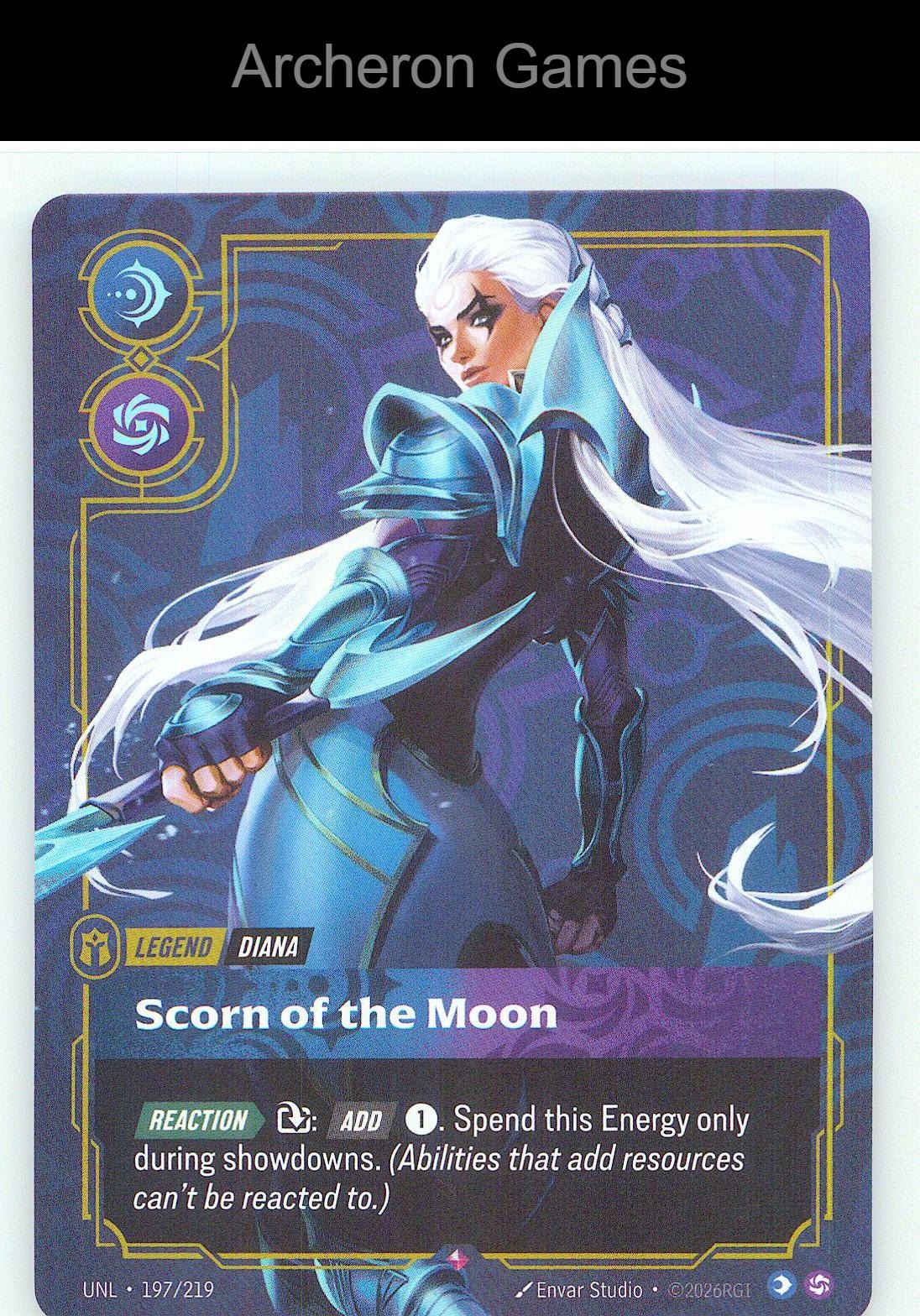 Diana - Scorn of the Moon UNL 197/219 R Unleashed Riftbound Card