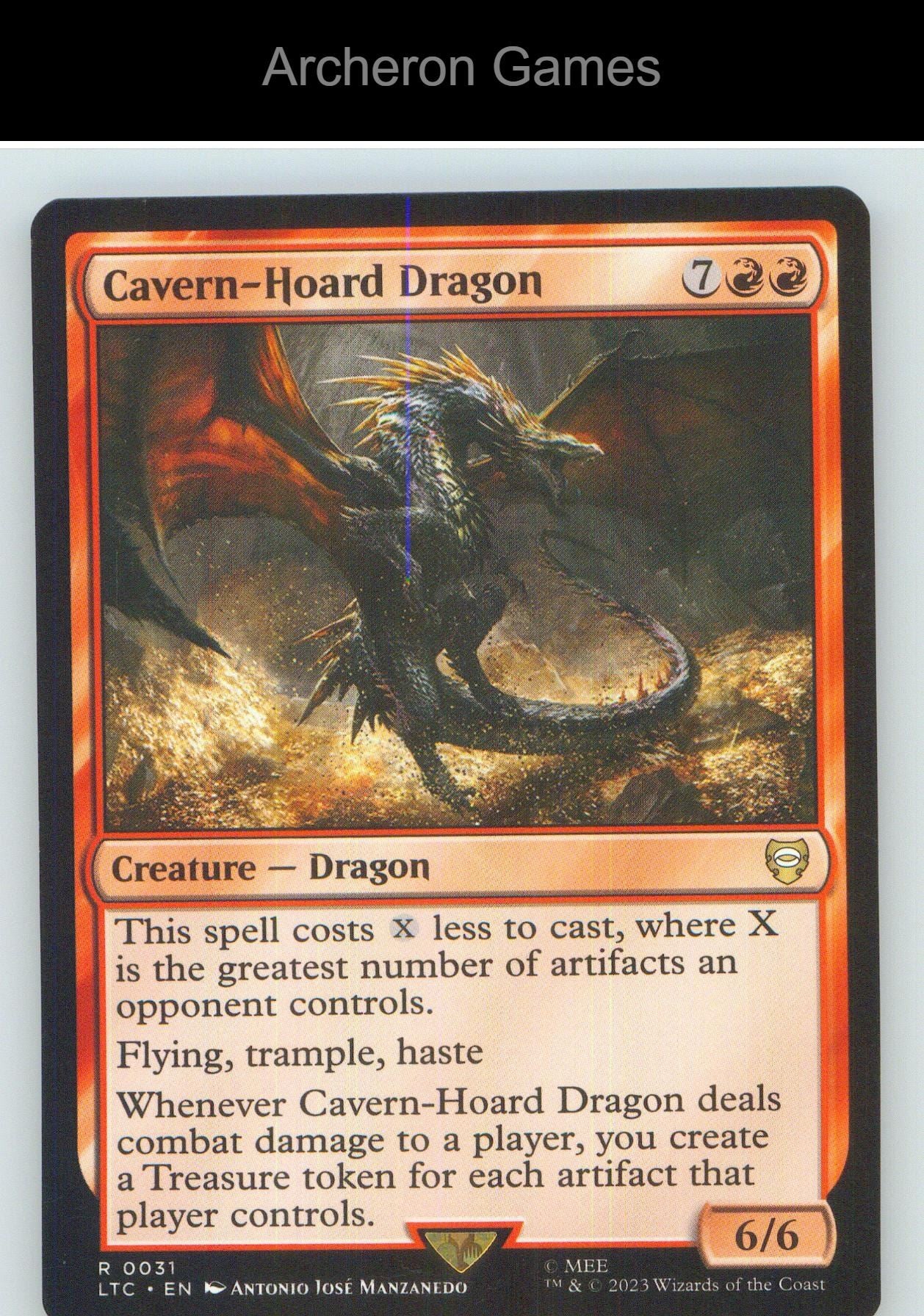 Cavern-Hoard Dragon LTC 31 R MTG Card NM/EX+