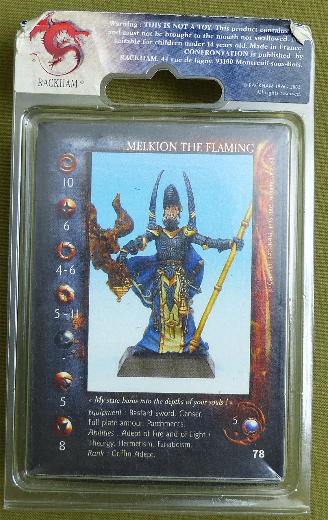 Confrontation: Melkion the Flaming Blister - Rackham Metal Minis OOP #25L