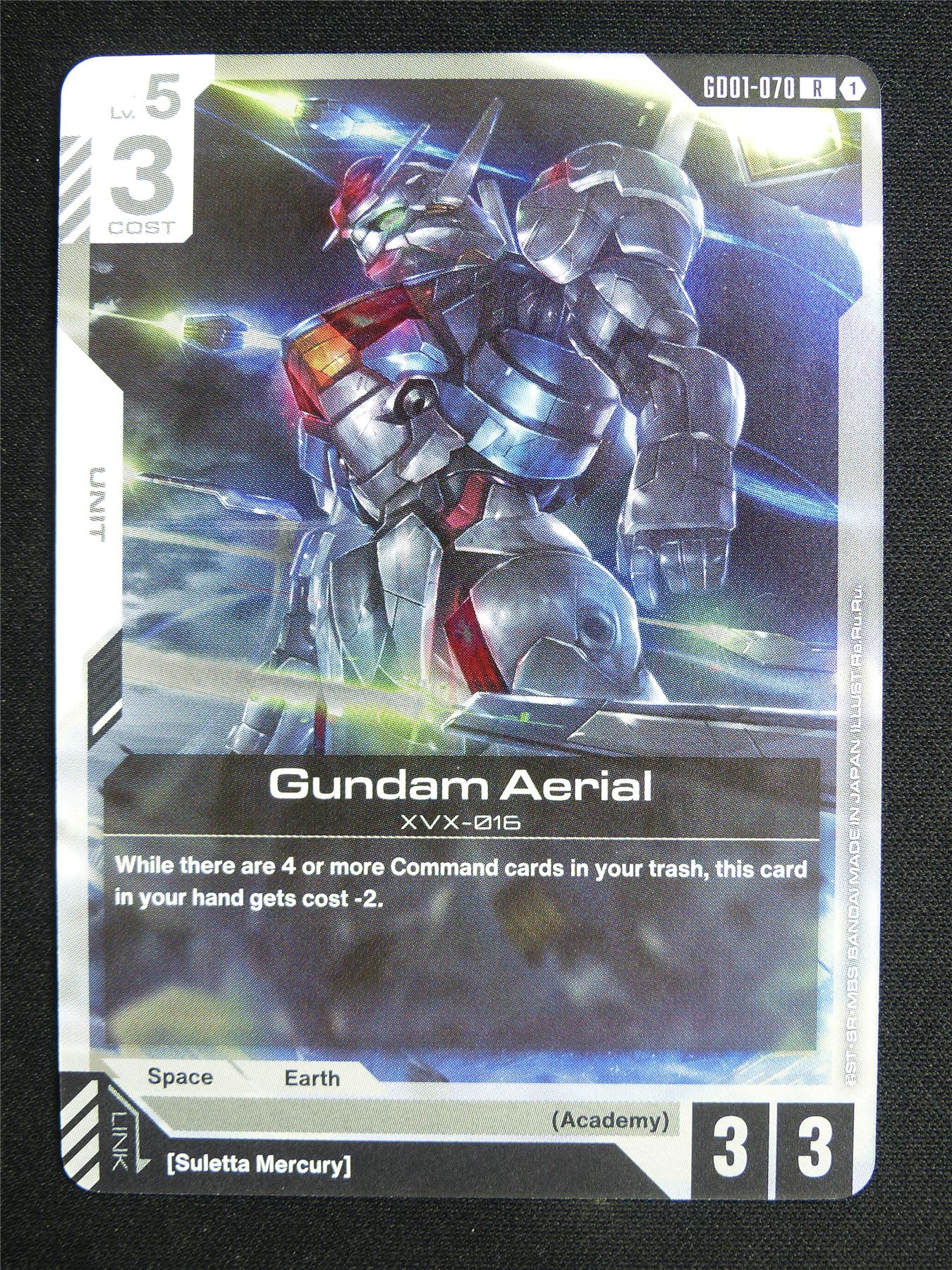 Gundam Aerial GD01-070 R - Gundam Card #58O