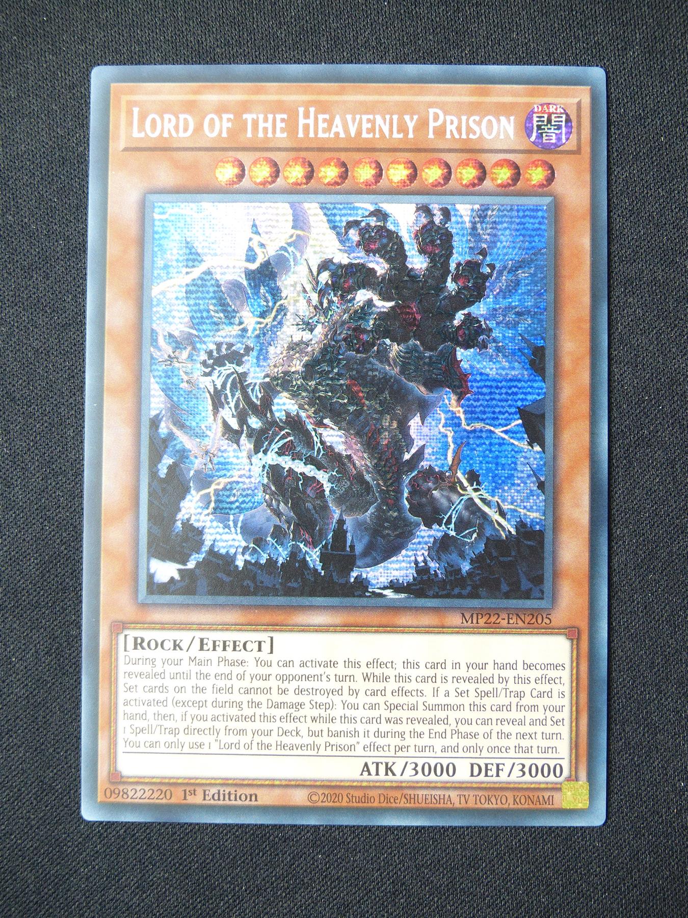 Lord of the Heavenly Prison MP22 Secret Rare - 1st ed Yugioh Card #3AR