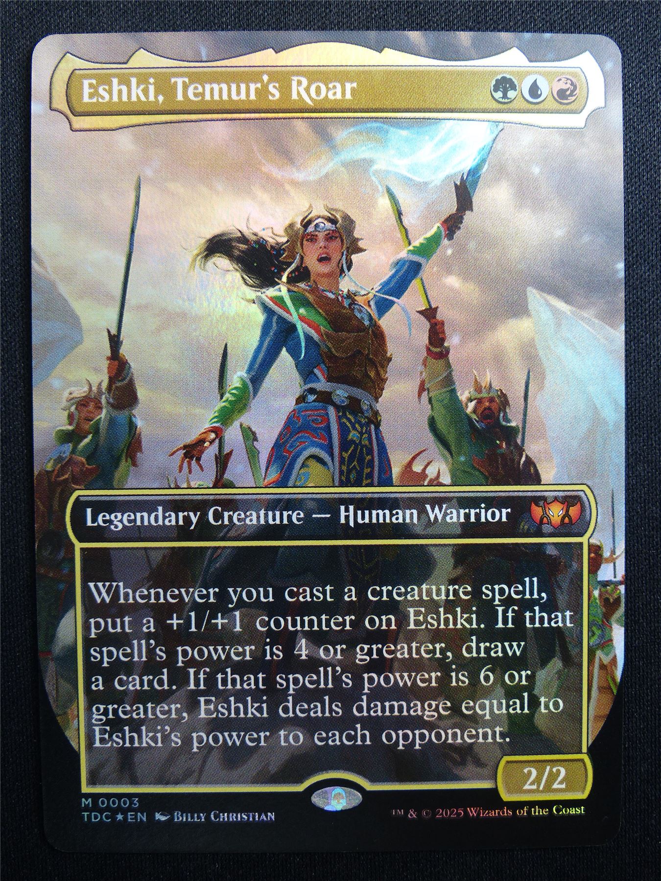 Eshki Temur's Roar Borderless Foil - TDC - Mtg Card #3GD