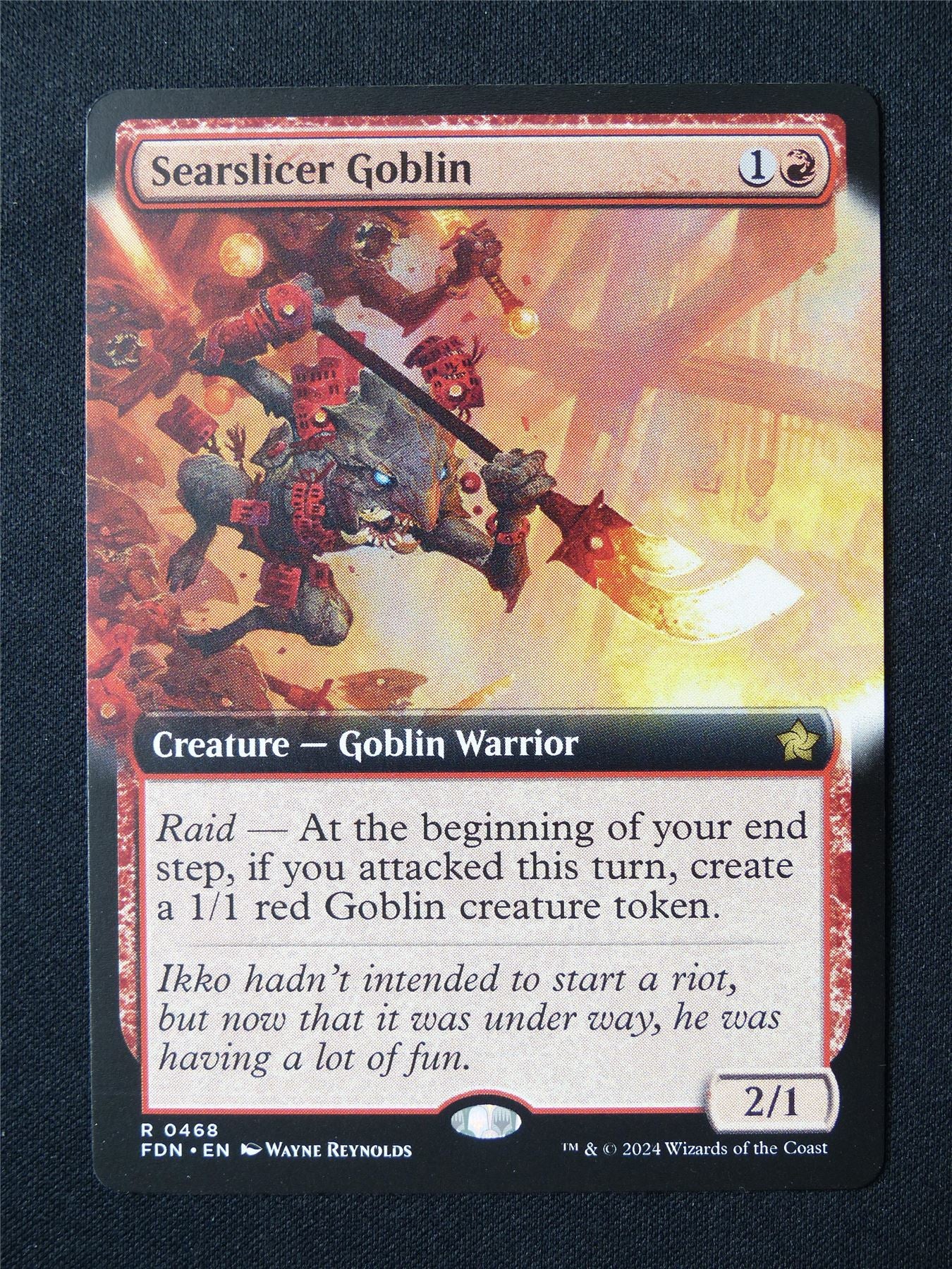 Searslicer Goblin Extended Art - FDN - Mtg Card #58P