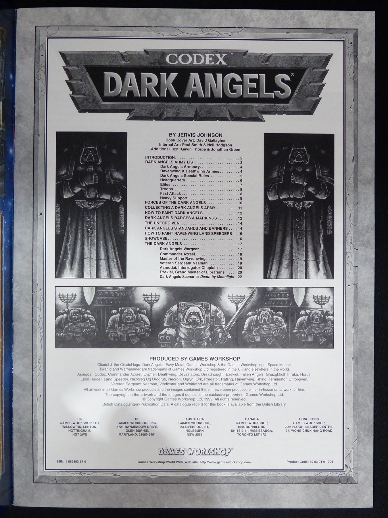 Dark Angels 3rd Edition Codex 1999 Softback - Warhammer 40K #1OW
