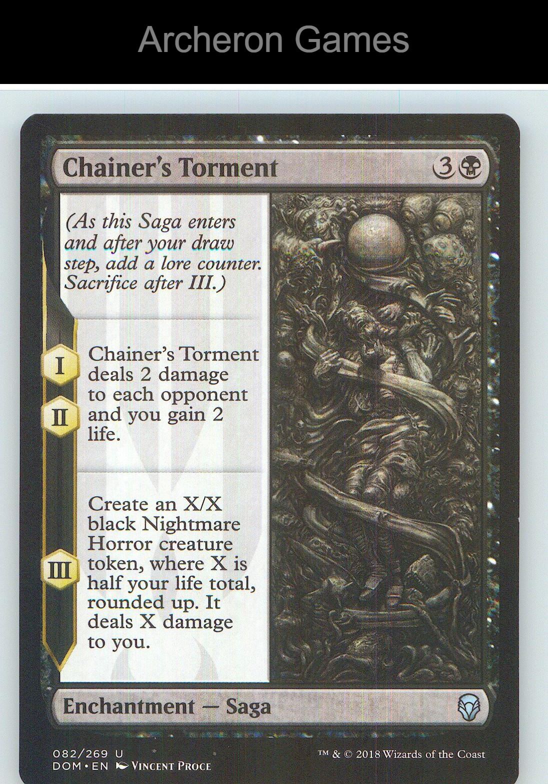 Chainer's Torment DOM 82 UC MTG Card NM/EX+