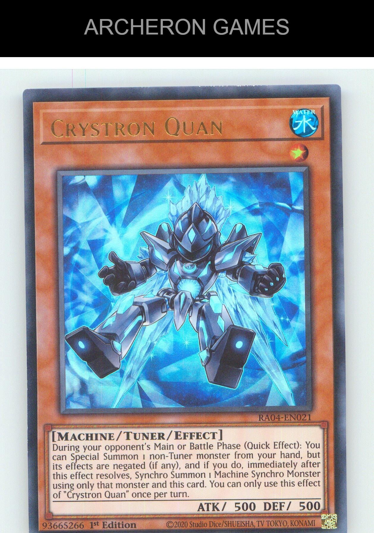 Crystron Quan (PCR) Prismatic Collector's Rare YUGIOH Card 1st Edition