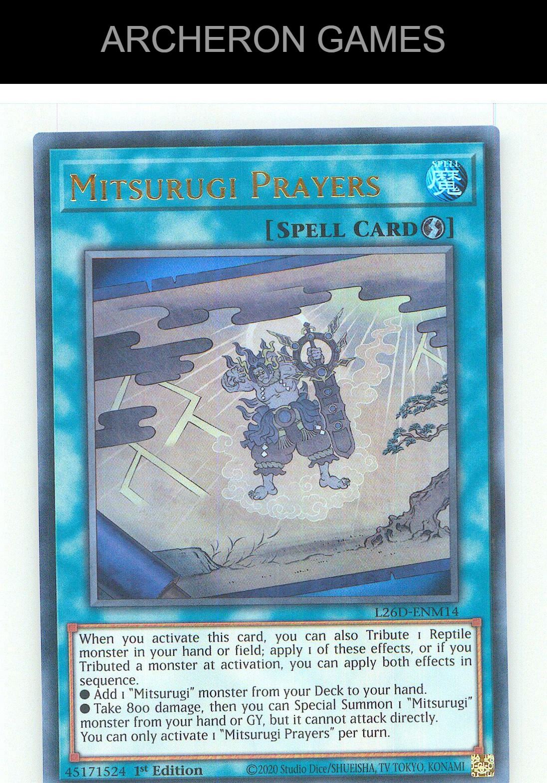 Mitsurugi Prayers (Secret Rare) SEC YUGIOH Card 1st Edition