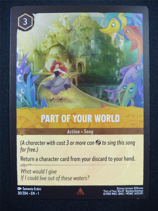 Part of Your World 30/204 Foil - Lorcana Card #LT