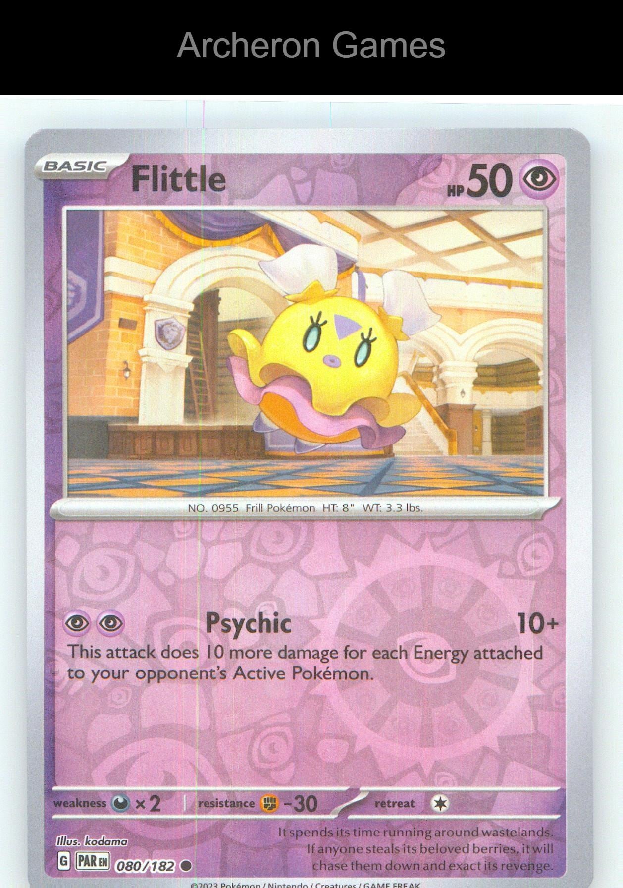 Pokemon Card Flittle PAR 080/182 C Paradox Rift Reverse Holo