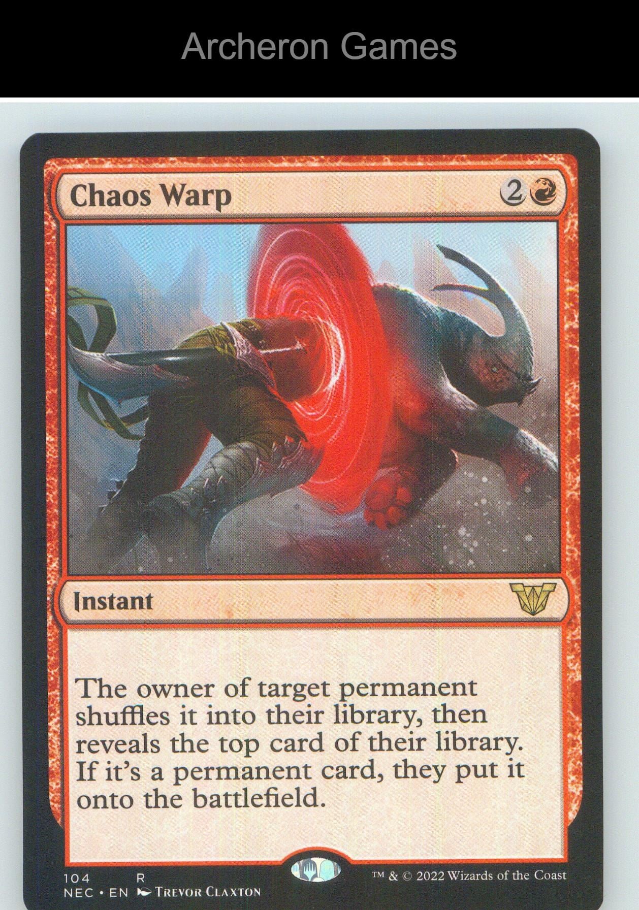 Chaos Warp NEC 104 R MTG Card NM/EX+