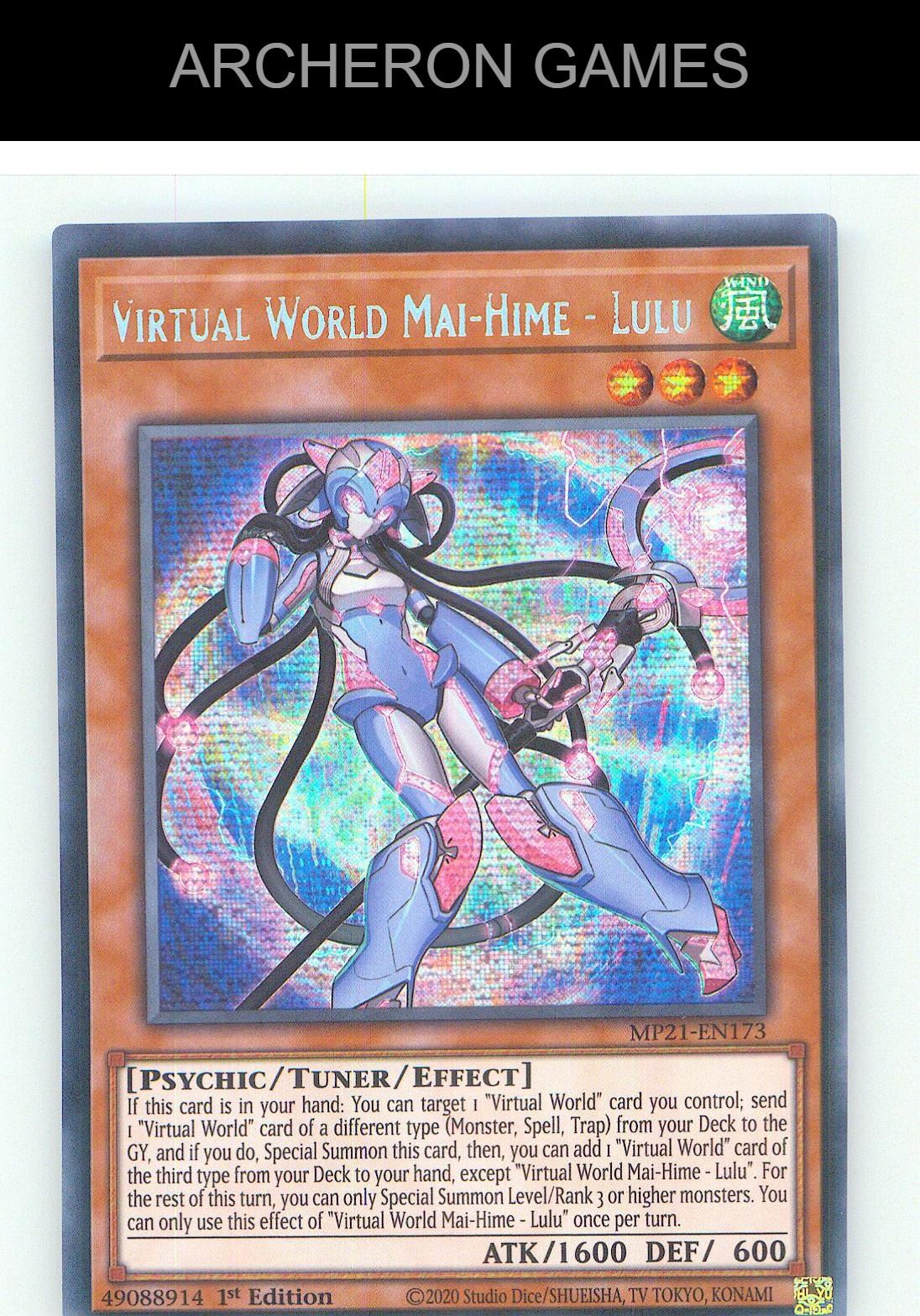 Virtual World Mai-Hime - Lulu Prismatic Secret Rare YUGIOH Card 1st Edition